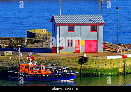 Seaham Durham Hafen und Pilot Boote Stockfoto