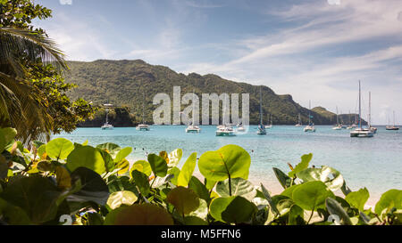 Blick von Prinzessin Margaret Strand, Bequia, Grenadinen Stockfoto