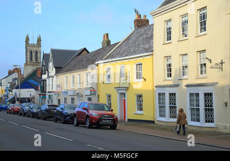 Marktstadt Honiton in East Devon berühmt durch Antiquitätenläden Stockfoto