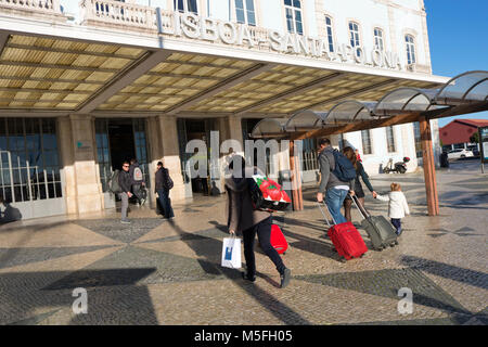 Der Bahnhof Santa Apolónia, Lissabon, Portugal Stockfoto