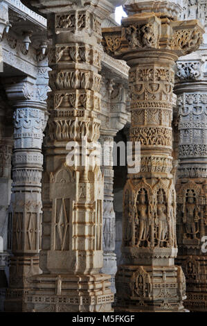 Ranakpur Jain Tempel, Pali, Rajasthan, Indien, Asien Stockfoto