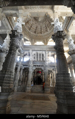 Ranakpur Jain Tempel, Pali, Rajasthan, Indien, Asien Stockfoto