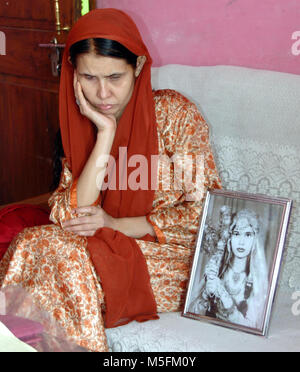 Augenschäden Frau in der Katastrophe von Bhopal, Madhya Pradesh, Indien, Asien Stockfoto