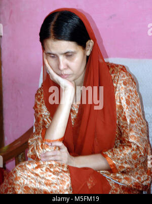 Augenschäden Frau in der Katastrophe von Bhopal, Madhya Pradesh, Indien, Asien Stockfoto