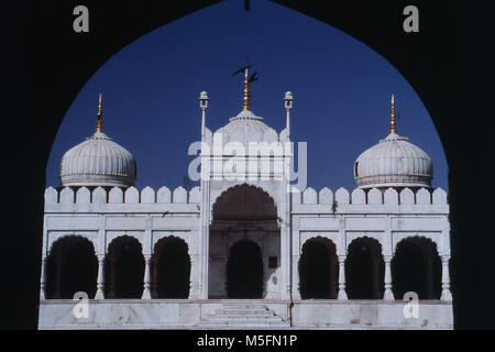 Blick auf Moti Masjid Moschee, Pearl, Bhopal, Madhya Pradesh, Indien Stockfoto