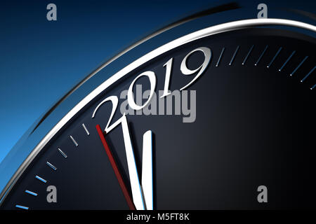Letzten Minuten bis 2019 Stockfoto