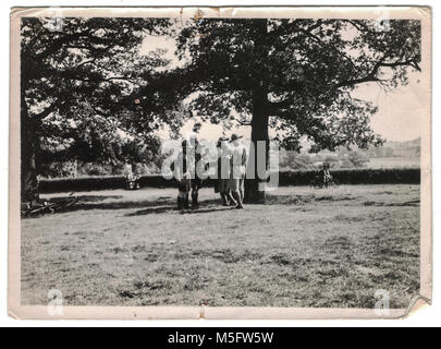 Lord Baden-Powell im Gespräch mit Pfadfindern in der 5. Welt Boy Scout Jamboree, gehalten in Bloemendaal Vogelenzang, Holland, Niederlande, Juli 30. bis 13. August 1937 Stockfoto