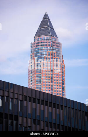 Messeturm, Frankfurt, Hessen, Deutschland, Europa Stockfoto