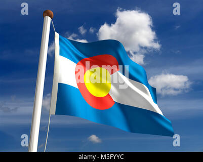 Colorado Flagge (mit clipping path) Stockfoto