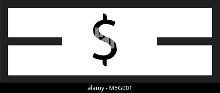 Geld Symbol line Outline auf weißem Hintergrund für Ihre Web- und mobile App Design isoliert, Vektor, Abbildung Stock Vektor