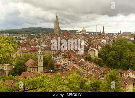 Panorama der Berner Altstadt der Hauptstadt der Schweiz, Stockfoto