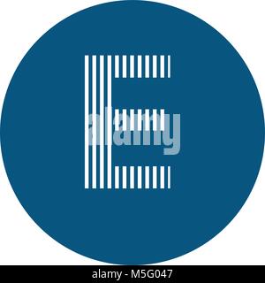 Abstrakte Buchstaben E Logo vector Font. Futuristische Entwurf schreiben. High Quality Line Single Sign-On. Elegante kreative weißes Symbol auf farbigen Hintergrund. Lat. Stock Vektor