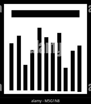 Statistische Grafik Symbol line outline Style auf weißem Hintergrund, die Abbildung ist, Vektor, Pixel, perfekt für Web und Print. Lineare Stoke Stock Vektor