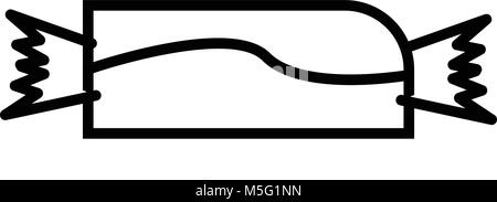 Candy Symbol line outline Style auf weißem Hintergrund, die Abbildung ist, Vektor, Pixel, perfekt für Web und Print. Lineare schürt und füllt Stock Vektor