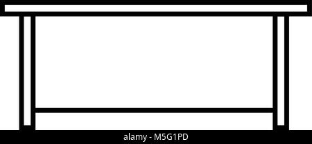 Tabelle Symbol line outline Style auf weißem Hintergrund, die Abbildung ist, Vektor, Pixel, perfekt für Web und Print. Lineare schürt und füllt Stock Vektor