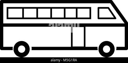 Bus, Auto Symbol Symbol Leitung, Gliederung und gefüllte Vektor Zeichen, lineare und Piktogramm "Ballengröße auf Weiß, logo Illustration isoliert Stock Vektor