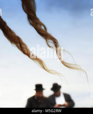 Orthodoxen Jüdischen betet, Juden, Judentum, Chassidim, Stockfoto