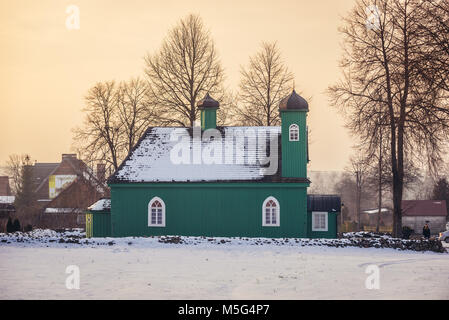 Moschee in Kruszyniany Dorf, ehemaligen Polnischen Tataren Beilegung innerhalb von sokolka County, Woiwodschaft Podlachien, Polen Stockfoto