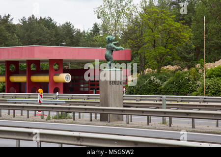 Berlin, Deutschland - 24. Mai 2017: Checkpoint Bravo oder Checkpoint B war die wichtigste Autobahn Grenzübergang zwischen West Berlin und der Deutschen Demokratie Stockfoto