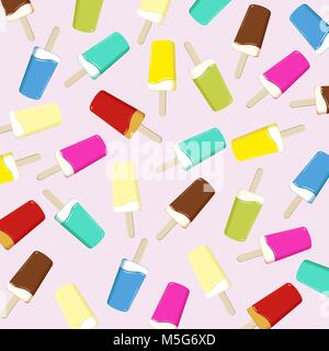 Eis auf einem Stick - heißer Sommer Vector Illustration Stock Vektor