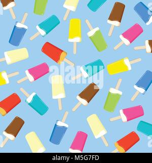 Eis auf einem Stick - heißer Sommer Vector Illustration Stock Vektor