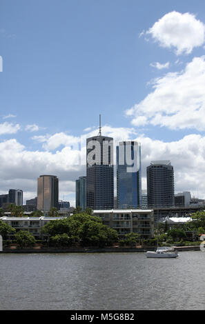Blick auf Brisbane CBD von Brisbane River, Australien Stockfoto