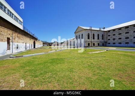 Blick auf das Gefängnis von Fremantle in der Nähe von Perth in Western Australia entfernt, jetzt ein Memorial Museum und UNESCO-Welterbe Stockfoto