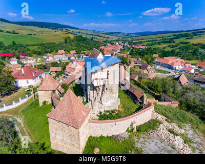 Roades befestigte Sächsische Kirche in Siebenbürgen Rumänien in der Nähe von Sighisoara und Birthälm Stockfoto