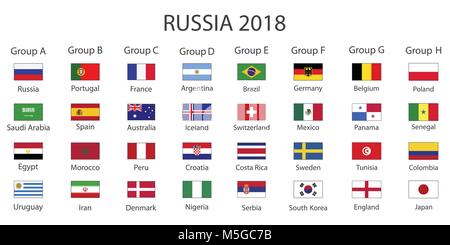 Infografik über die FIFA WM 2018 Russland Stock Vektor