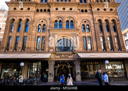 Das Queen Victoria Building ist ein hervorragendes Beispiel für die Grand retail Gebäude aus der Ära Victorian-Federation in Australien Stockfoto