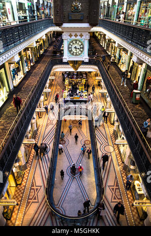 Das Queen Victoria Building ist ein hervorragendes Beispiel für die Grand retail Gebäude aus der Ära Victorian-Federation in Australien Stockfoto