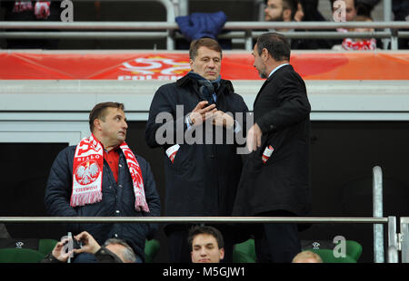 WROCLAW, Polen - November 17, 2015: EURO 2016 Europameisterschaft freundliches Spiel Polen - Tschechische Republik o/p Stockfoto