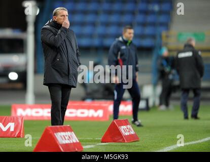 CRACOV, Polen - November 29, 2015: T-Mobile Extra Liga polnischer Premier Football League Wisla Krakau Cracov Cracov Derby o/p: Kazimierz Moskal Stockfoto