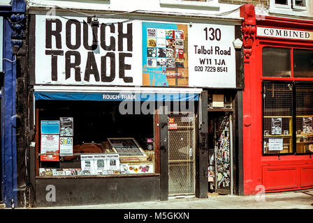 LONDON - 22. SEPTEMBER: Rough Trade music shop auf Talbot Road, Notting Hill, London, September 22,2006. Stockfoto