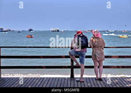 Mann und Frau auf. Pattaya Thailand Stockfoto