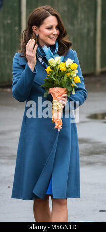 Die Herzogin von Cambridge visits Roe Grün Junior School, wo Sie trifft sich mit Schülern und Lehrern und in eine Lektion entwickelt, um die psychische Gesundheit eines Kindes und Wohlbefinden Mit: Catherine Herzogin von Cambridge, Catherine Middleton, Kate Middleton Wo: London, Vereinigtes Königreich, wenn: 23 Jan 2018 Credit: John rainford/WENN.com Unterstützung Stockfoto