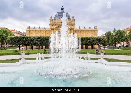 Kunst Pavillon in König Tomislav Platz, Zagreb, Kroatien Stockfoto