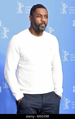 Berlin, Deutschland. 22 Feb, 2018. Idris Elba während der 'Yardie' Fotoshooting an der 68. Internationalen Filmfestspiele Berlin/Berlinale 2018 am 22. Februar 2018 in Berlin, Deutschland. | Verwendung weltweit Quelle: dpa/Alamy leben Nachrichten Stockfoto