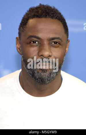 Berlin, Deutschland. 22 Feb, 2018. Idris Elba während der 'Yardie' Fotoshooting an der 68. Internationalen Filmfestspiele Berlin/Berlinale 2018 am 22. Februar 2018 in Berlin, Deutschland. | Verwendung weltweit Quelle: dpa/Alamy leben Nachrichten Stockfoto