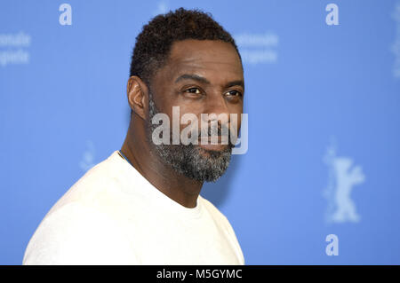 Berlin, Deutschland. 22 Feb, 2018. Idris Elba während der 'Yardie' Fotoshooting an der 68. Internationalen Filmfestspiele Berlin/Berlinale 2018 am 22. Februar 2018 in Berlin, Deutschland. | Verwendung weltweit Quelle: dpa/Alamy leben Nachrichten Stockfoto