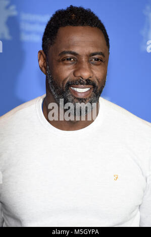 Berlin, Deutschland. 22 Feb, 2018. Idris Elba während der 'Yardie' Fotoshooting an der 68. Internationalen Filmfestspiele Berlin/Berlinale 2018 am 22. Februar 2018 in Berlin, Deutschland. | Verwendung weltweit Quelle: dpa/Alamy leben Nachrichten Stockfoto