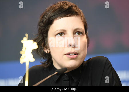 22 Februar 2018, Deutschland, Berlin: Berlinale, Pressekonferenz, "Berühre mich nicht": Regisseur Adina Pintilie, Rumänien. Der Film ist als Teil der Berlinale. Quelle: dpa Picture alliance/Alamy leben Nachrichten Stockfoto