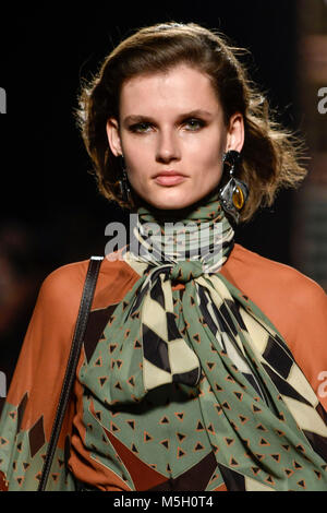 Mailand, Italien. 23 Feb, 2018. Mailand Woman's Fashion Week Herbst Winter 2019. Milano Moda Donna Herbst Winter 2019. Etro Fashion Show Bild: Modell Credit: Unabhängige Fotoagentur/Alamy leben Nachrichten Stockfoto