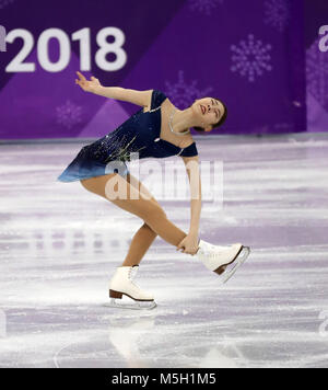 Gangneung, Südkorea. 23 Feb, 2018. CHOI DABIN von Korea in Aktion während der Eiskunstlauf: Damen Einzel Kür an Gangneung Ice Arena während der Olympischen Spiele 2018 Pyeongchang. Credit: Scott Mc Kiernan/ZUMA Draht/Alamy leben Nachrichten Stockfoto