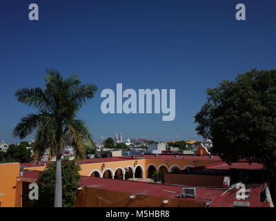 Ein Blick auf den ummauerten Stadt Campeche in Mexiko Stockfoto