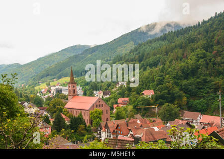 Die malerische Stadt Schiltach im Schwarzwald, Baden WUttemberg, Deutschland Stockfoto