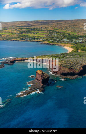 Puu Pehe, Hulupoe, Manele Bay, I Stockfoto