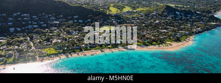 Antenne. Lanikai Beach, Kailua, Oahu, Hawaii Stockfoto