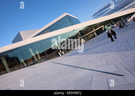 Steigung der Osloer Oper, Snøhetta Architekt, Oslo, Norwegen Stockfoto