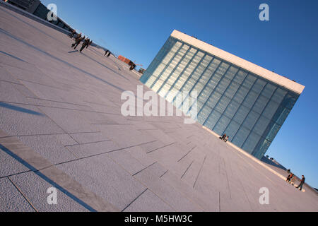 Steigung der Osloer Oper, Snøhetta Architekt, Oslo, Norwegen Stockfoto